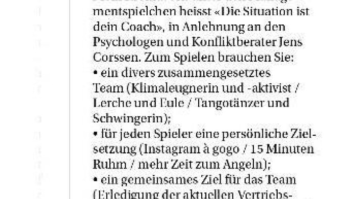 Die Situation ist dein Coach